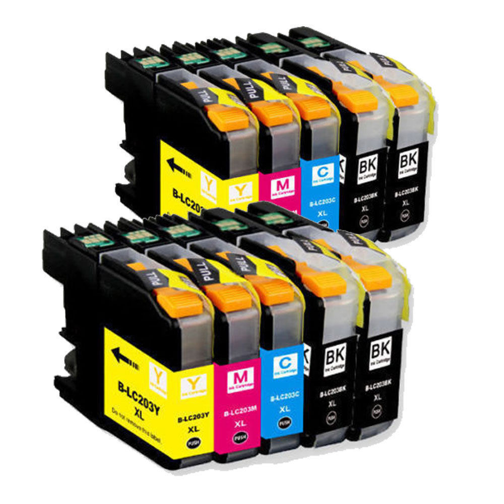 10 Cartouche d'encre Compatible Brother LC-203 XL (LC203)