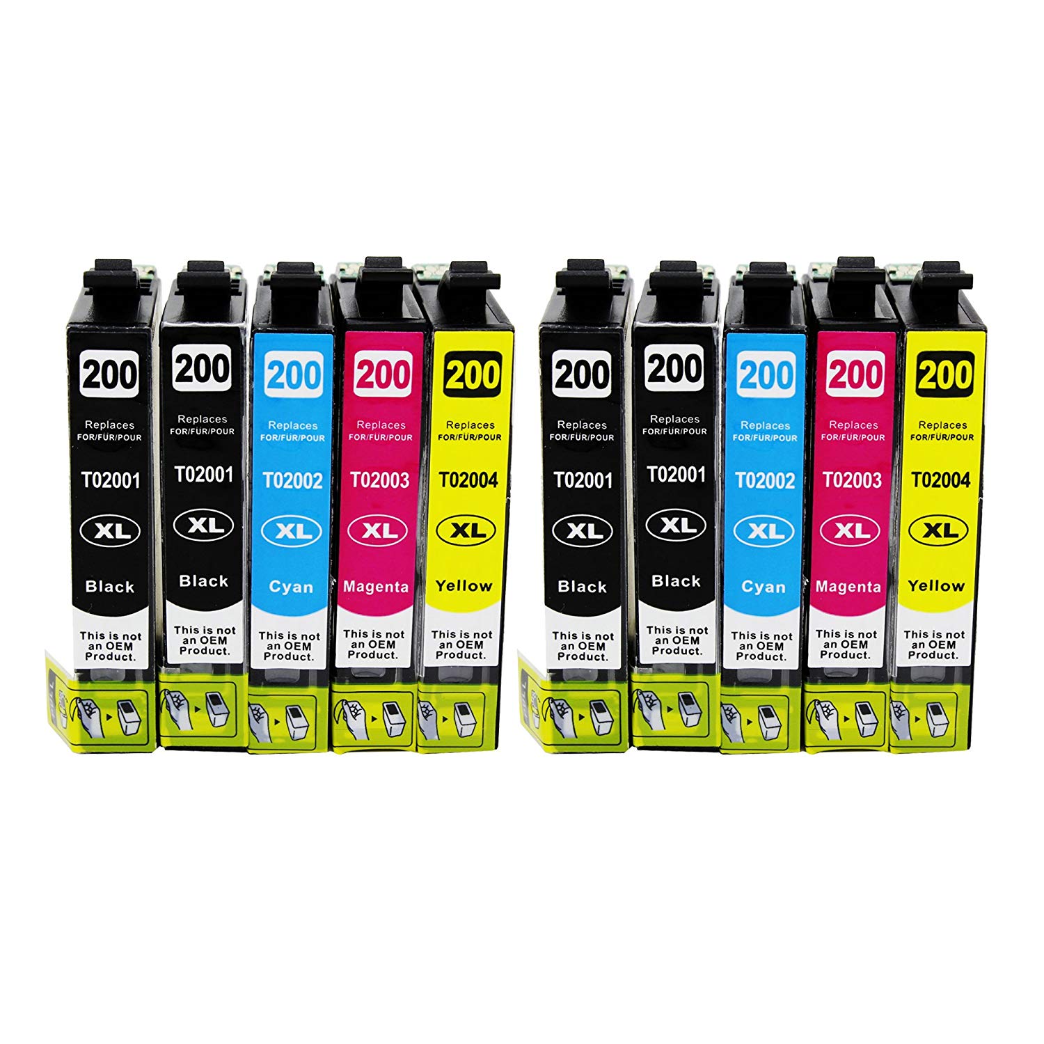 10 Ink Cartridge Compatible  Epson T200XL 200XL T200XL120 T200XL220 T200XL320 T200XL420