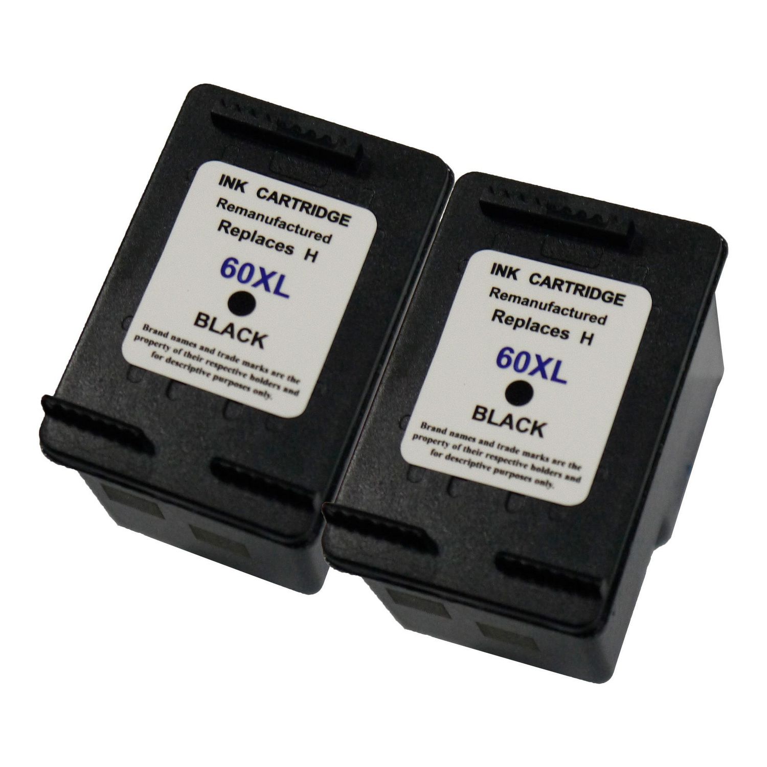 2 Ink Cartridge Compatible HP 60XL XXL (CC641WN) Black