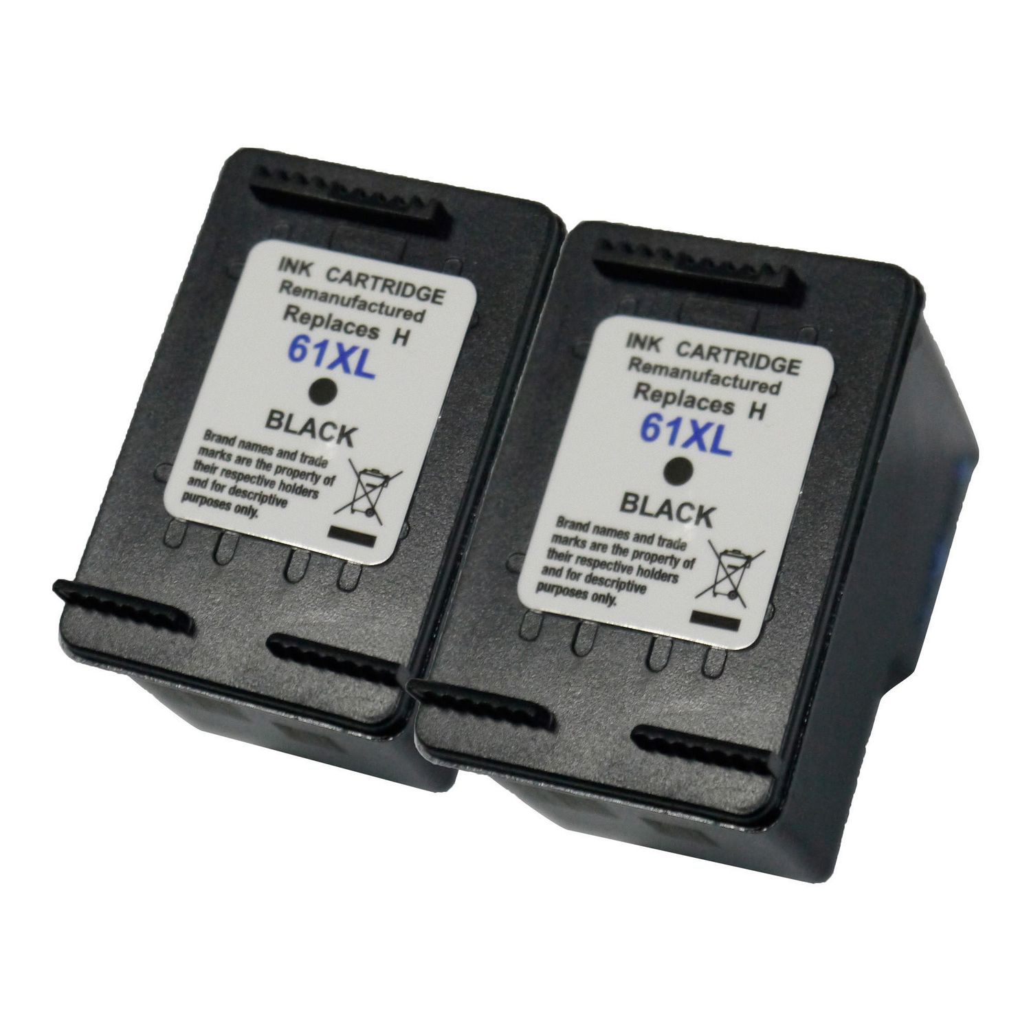 2 Ink Cartridge Compatible HP 61XL XXL (CH563WN) Black