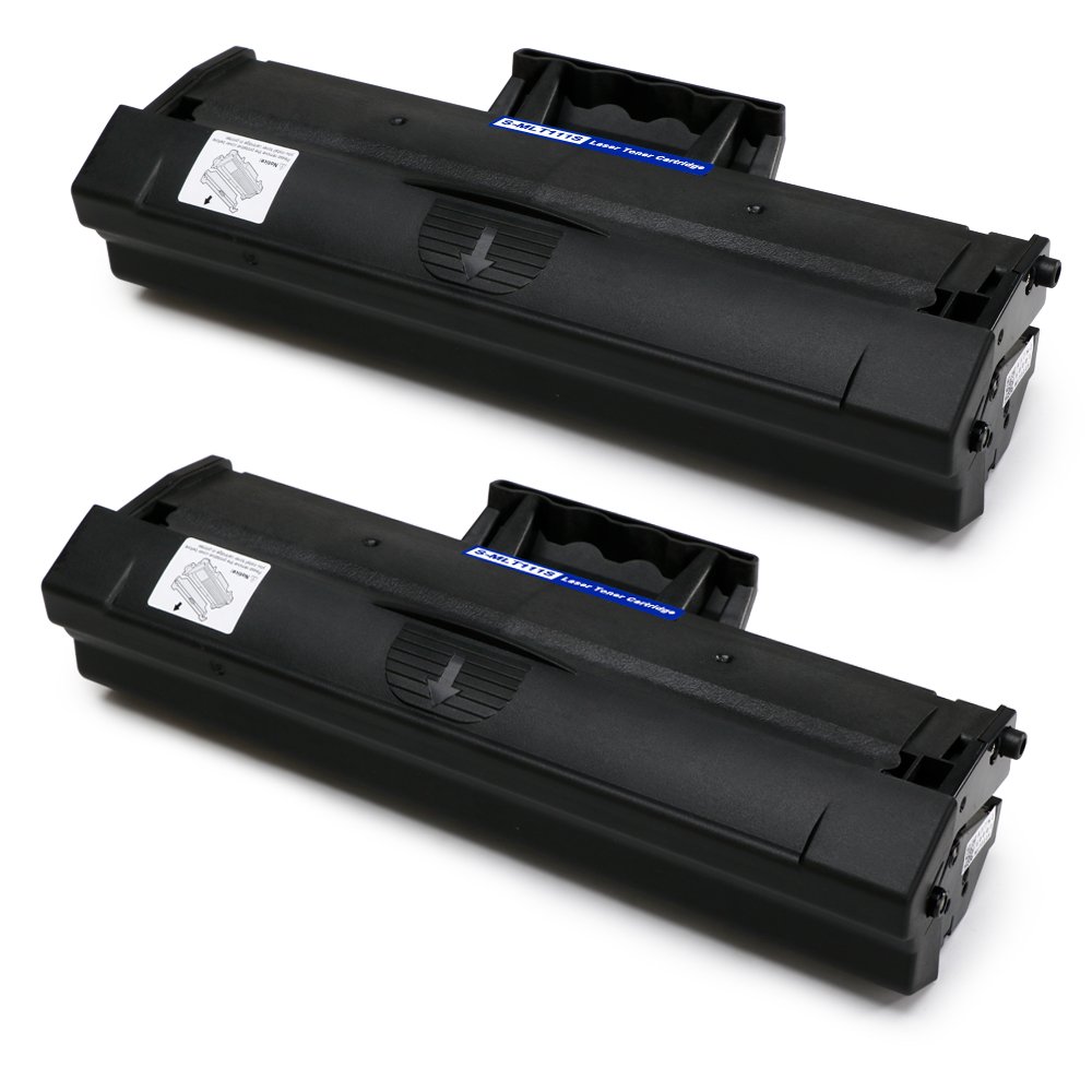 2 Cartouche Laser Compatible Samsung MLT-D111S (D111S) Noir