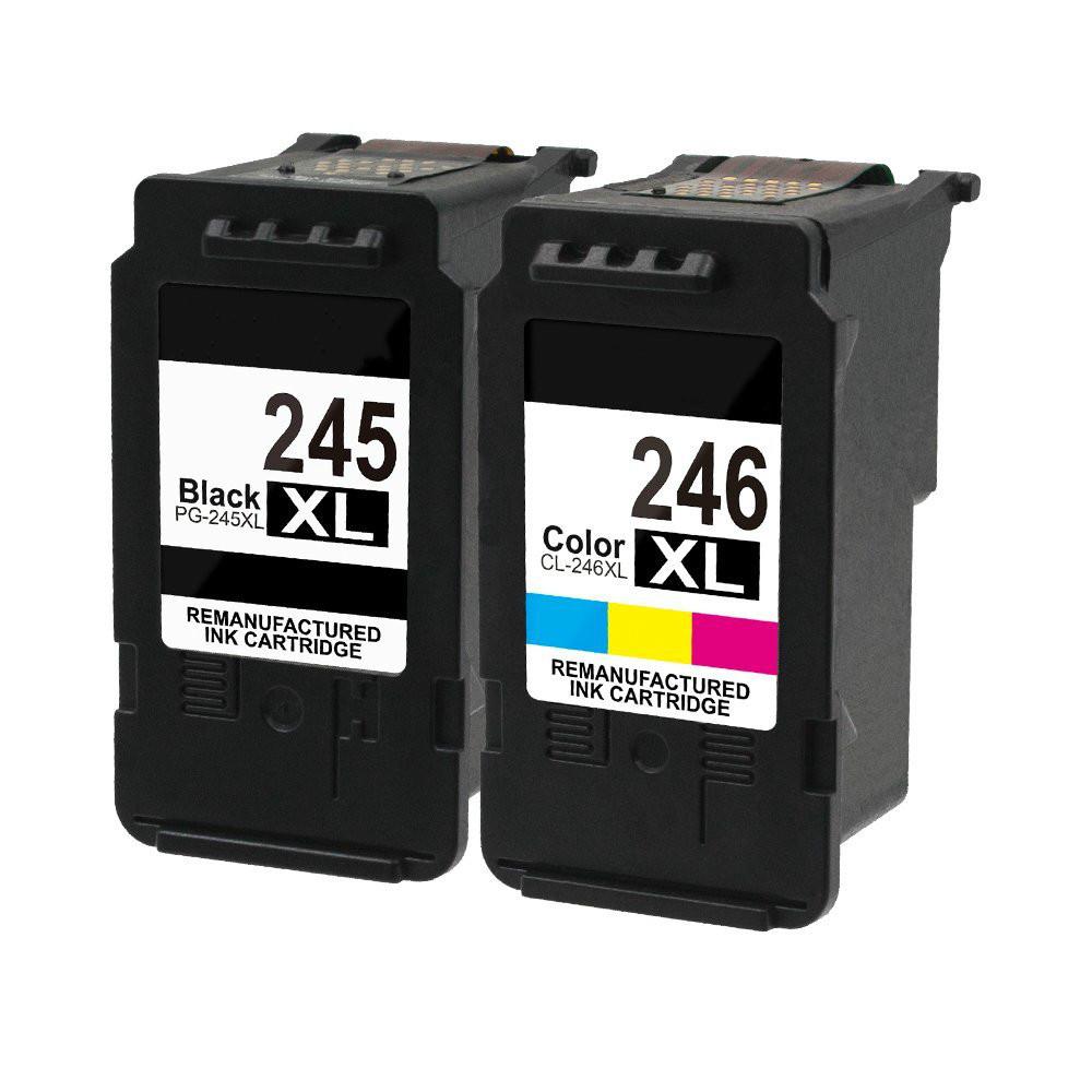 2 Cartouche d'encre Compatible Canon PG-245XL CL-246XL (8278B001AA 8280B001AA)